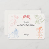 カラフルレトロカクテルパーティー詳細挿入 エンクロージャーカード (正面/裏面)