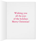 カラフルレトロクリスマスオーナメントグリーティングカード (内側(右))