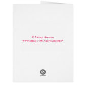 カラフルレトロクリスマスオーナメントグリーティングカード (裏面)