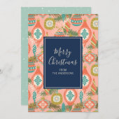 カラフルレトロクリスマスオーナメント シーズンカード (正面/裏面)