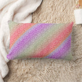 カラフルレトログリッターパターン ランバークッション (ブランケット)