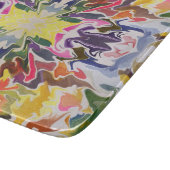 カラフルレトロサイケデリック万華鏡のように千変万化するパターン抽象芸術 カッティングボード (角)