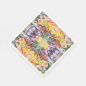 カラフルレトロサイケデリック万華鏡のように千変万化するパターン抽象芸術 スタンダードランチョンナプキン (角)