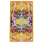 カラフルレトロサイケデリック万華鏡のように千変万化するパターン抽象芸術 スモールペーパーバッグ (正面)