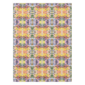 カラフルレトロサイケデリック万華鏡のように千変万化するパターン抽象芸術 テーブルクロス (正面)