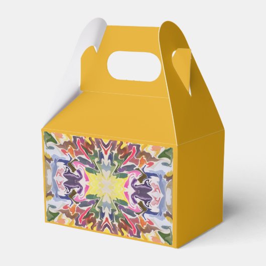 カラフルレトロサイケデリック万華鏡のように千変万化するパターン抽象芸術 フェイバーボックス (裏面サイド)