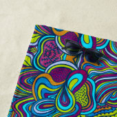 カラフルレトロサイケデリック抽象芸術渦 ビーチタオル (インサイチュ)