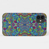 カラフルレトロサイケデリック抽象芸術渦 Case-Mate iPhoneケース (裏面(横))