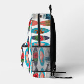 カラフルレトロサーフボードパターン新学期 プリントバックパック (右)