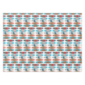 カラフルレトロサーフボードパターン テーブルクロス (正面(横))