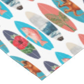 カラフルレトロサーフボードパターン テーブルクロス (アングル)