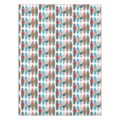 カラフルレトロサーフボードパターン テーブルクロス (正面)