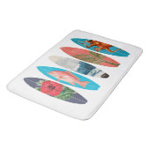 カラフルレトロサーフボードパターン バスマット (アングル)