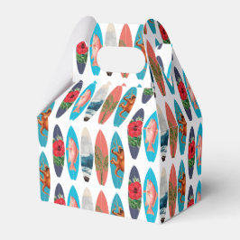 カラフルレトロサーフボードパターン フェイバーボックス