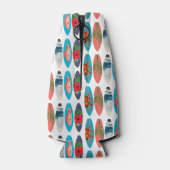 カラフルレトロサーフボードパターン ボトルクーラー (裏面)