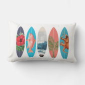カラフルレトロサーフボード アウトドアクッション (正面)