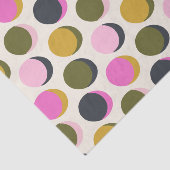 カラフルレトロジオメトリドットのパターン緑ピンク 薄葉紙 (詳細)
