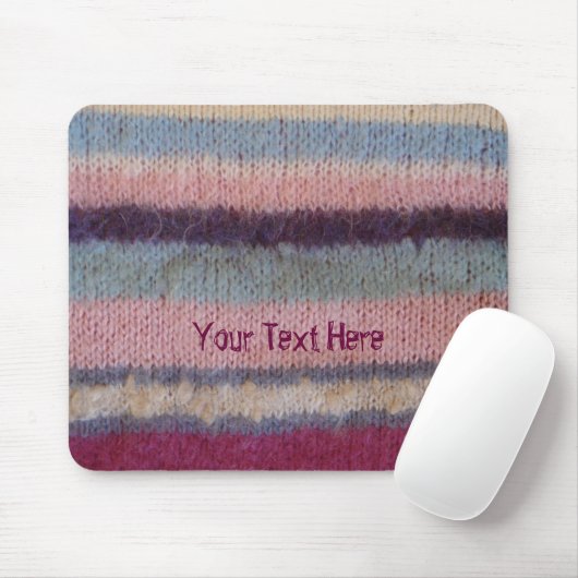 カラフルレトロスタイル編ストライプおもしろい マウスパッド (マウス)