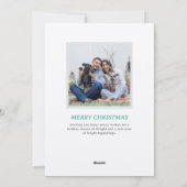 カラフルレトロスタンプスタイルクリスマスツリー シーズンカード (裏面)