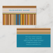 カラフルレトロストライプパターン2 名刺 (正面/裏面)