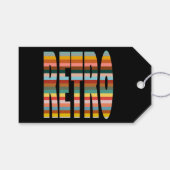 カラフルレトロストライプ語 ギフトタグ (正面(横))