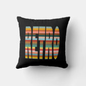 カラフルレトロストライプ語 クッション (裏面)