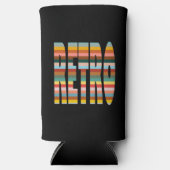 カラフルレトロストライプ語 スリム缶クーラー (正面)