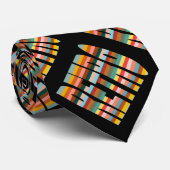 カラフルレトロストライプ語 ネクタイ (ロール)