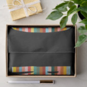 カラフルレトロストライプ語 薄葉紙 (ギフト)