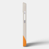 カラフルレトロストライプ70s 80sゴールデンブラウンオレンジ Case-Mate iPhoneケース (裏面 / 左)