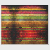 カラフルレトロストライプ ラッピングペーパー (フラット)