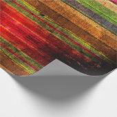 カラフルレトロストライプ ラッピングペーパー (角)