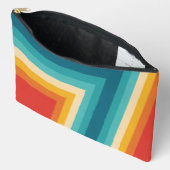 カラフルレトロストライプ- 70秒、80秒デザイン アクセサリーポーチ (見開き)