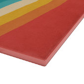 カラフルレトロストライプ- 70秒、80秒デザイン カッティングボード (角)