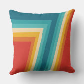 カラフルレトロストライプ- 70秒、80秒デザイン クッション (裏面)