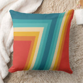 カラフルレトロストライプ- 70秒、80秒デザイン クッション (ブランケット)