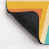 カラフルレトロストライプ- 70秒、80秒デザイン マウスパッド (コーナー)