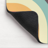 カラフルレトロストライプ- 70s、80sデザインマウスパッド マウスパッド (コーナー)