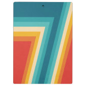 カラフルレトロストライプ- 70s 80sデザイン クリップボード (裏面)