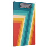 カラフルレトロストライプ- 70s 80sデザイン クリップボード (右)