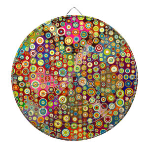 カラフルレトロスポット+アイディア ダーツボード