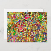 カラフルレトロスポット+アイディア ポストカード (正面/裏面)