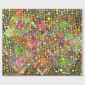 カラフルレトロスポット+アイディア ラッピングペーパー (フラット)