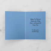 カラフルレトロツリーパーソナライズされたクリスマスカード シーズンカード (内部)