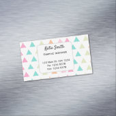 カラフルレトロデザイン マグネット名刺 (インサイチュ)