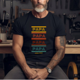 カラフルレトロパパTシャツ Tシャツ