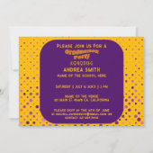 カラフルレトロファンパーティーカスタム卒業フォト 招待状 (裏面)