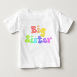 カラフルレトロフォントお姉さん ベビーTシャツ