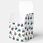 カラフルレトロフラッシュカメラパターン フェイバーボックス (オープン)