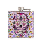 カラフルレトロフローラスカルピンクティント2 フラスク (裏面)